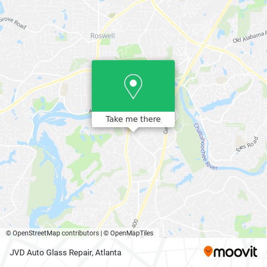 Mapa de JVD Auto Glass Repair