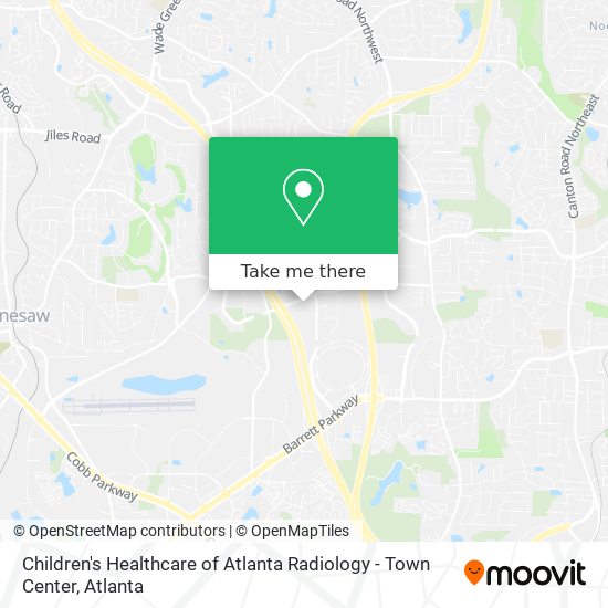 Children's Healthcare of Atlanta Radiology - Town Center map