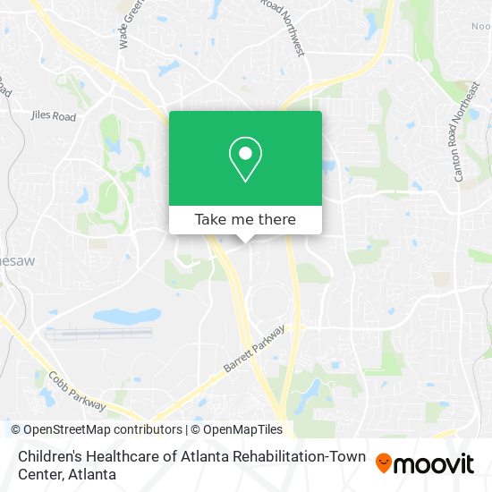 Mapa de Children's Healthcare of Atlanta Rehabilitation-Town Center