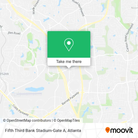 Mapa de Fifth Third Bank Stadium-Gate A