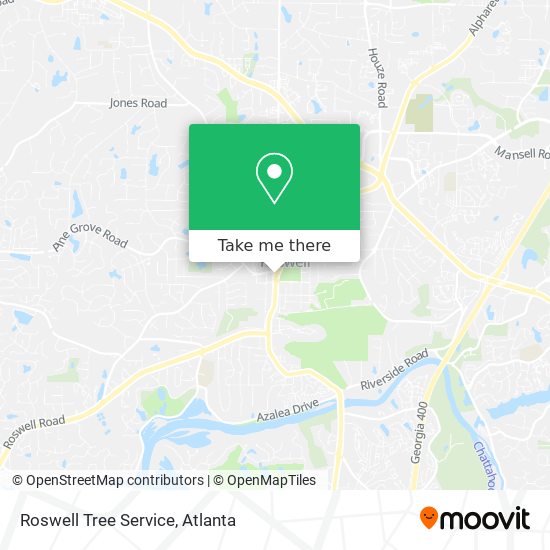 Roswell Tree Service map