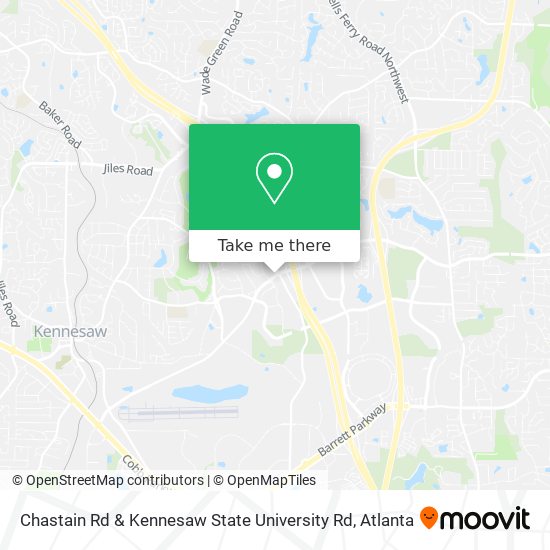 Chastain Rd & Kennesaw State University Rd map