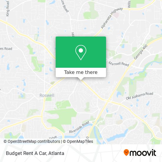 Budget Rent A Car map