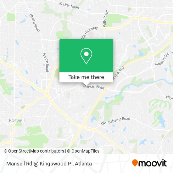 Mansell Rd @ Kingswood Pl map
