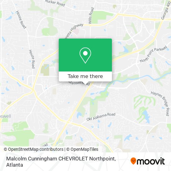 Malcolm Cunningham CHEVROLET Northpoint map