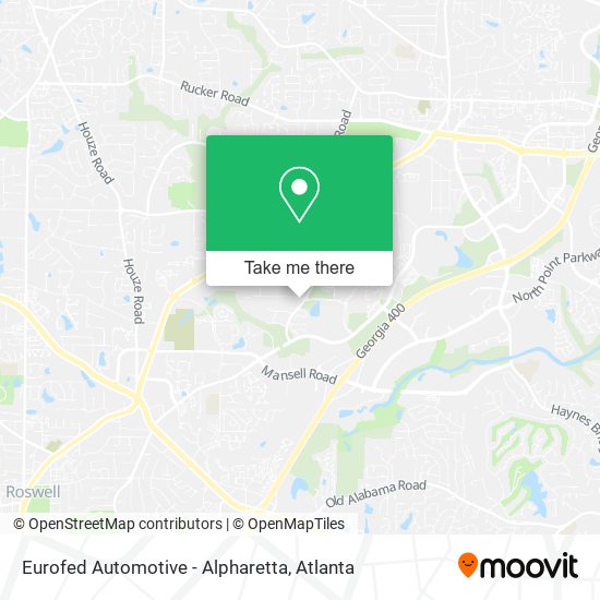 Eurofed Automotive - Alpharetta map