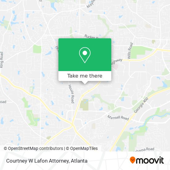 Courtney W Lafon Attorney map