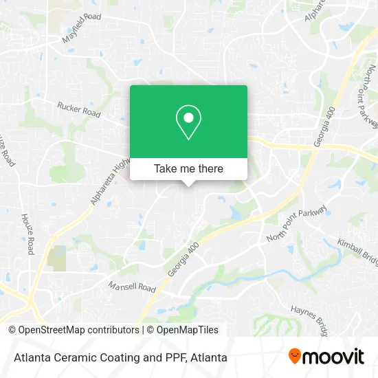 Atlanta Ceramic Coating and PPF map