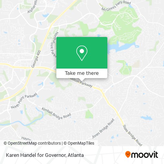 Karen Handel for Governor map