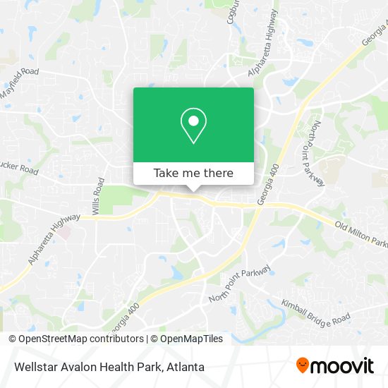 Wellstar Avalon Health Park map