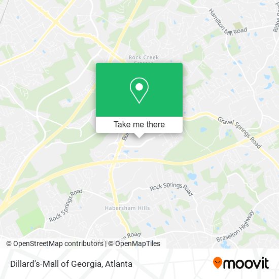 Dillard's-Mall of Georgia map