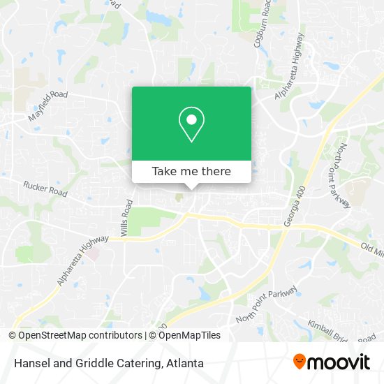 Hansel and Griddle Catering map