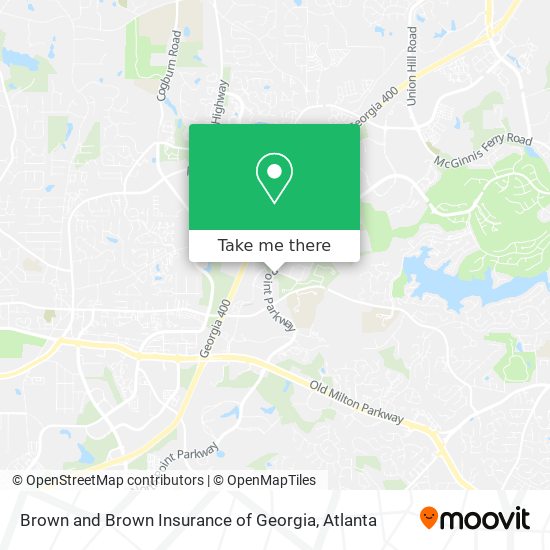 Brown and Brown Insurance of Georgia map