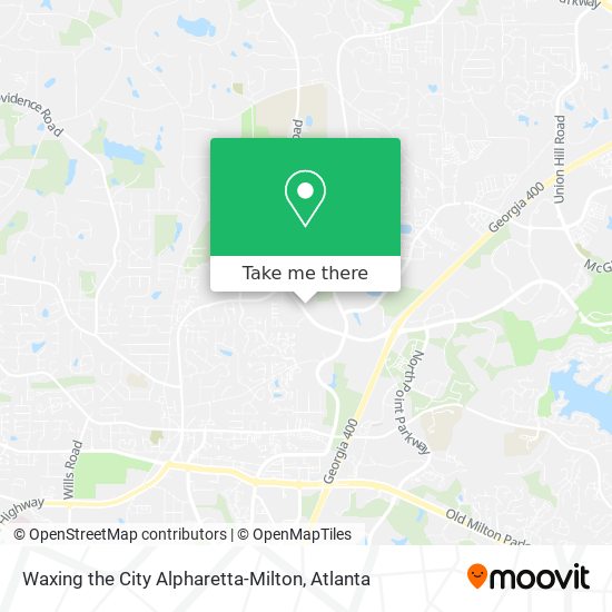 Mapa de Waxing the City Alpharetta-Milton