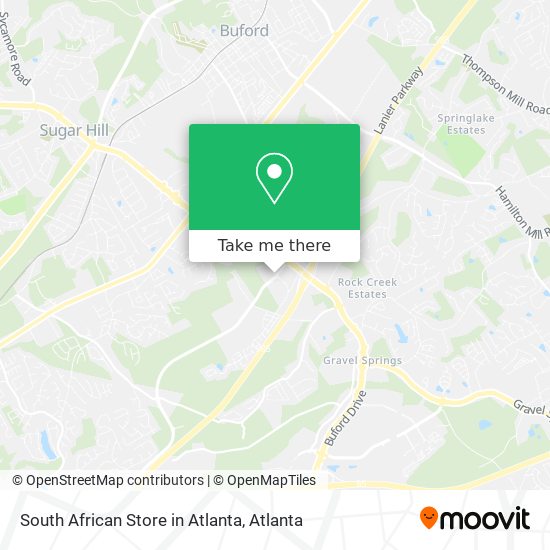 South African Store in Atlanta map