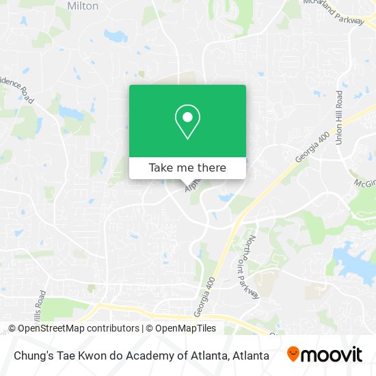 Mapa de Chung's Tae Kwon do Academy of Atlanta