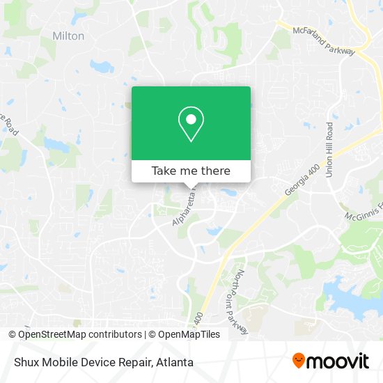 Shux Mobile Device Repair map