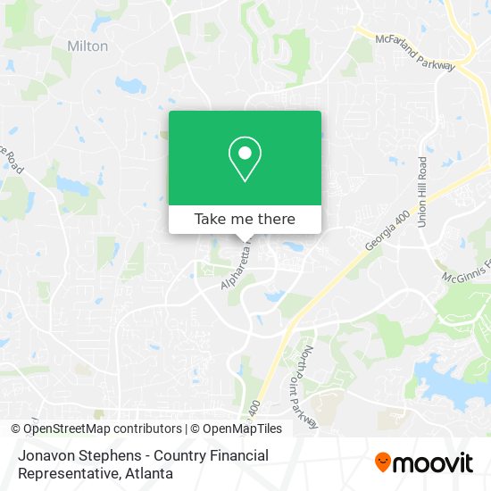 Mapa de Jonavon Stephens - Country Financial Representative