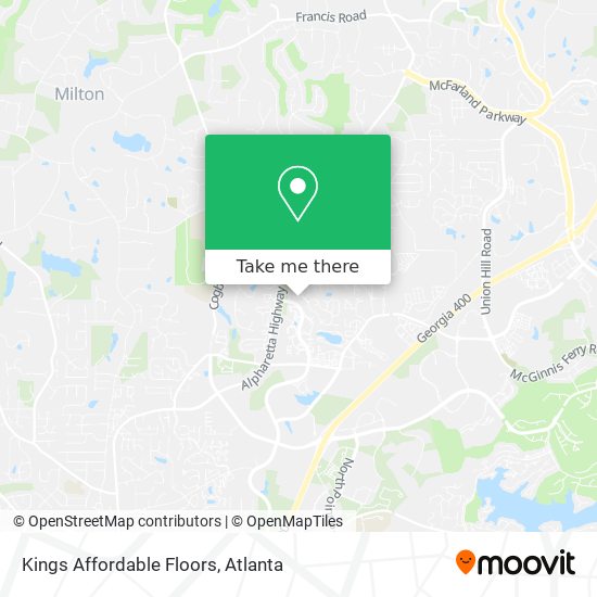 Kings Affordable Floors map