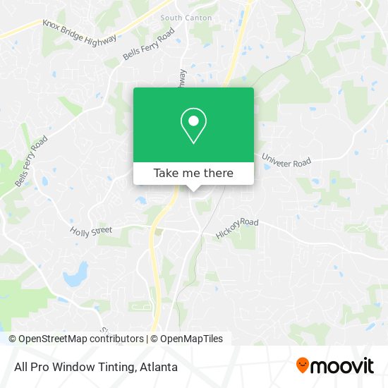 Mapa de All Pro Window Tinting