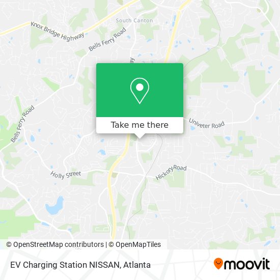 EV Charging Station NISSAN map