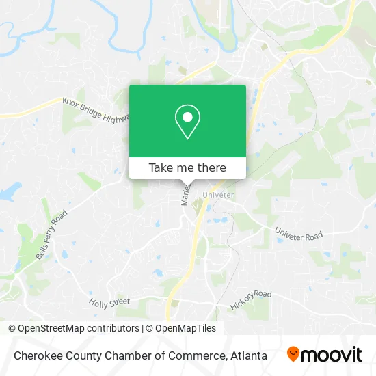 Cherokee County Chamber of Commerce map