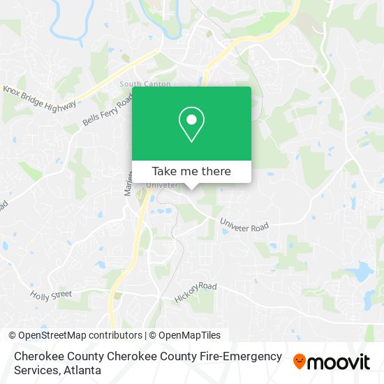 Cherokee County Cherokee County Fire-Emergency Services map