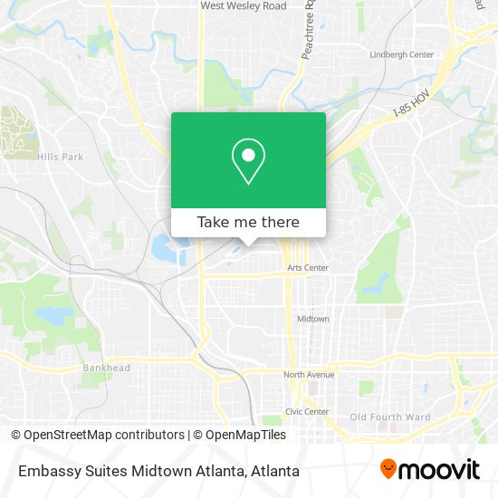 Embassy Suites Midtown Atlanta map