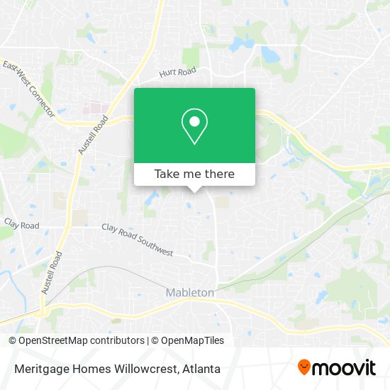 Meritgage Homes Willowcrest map