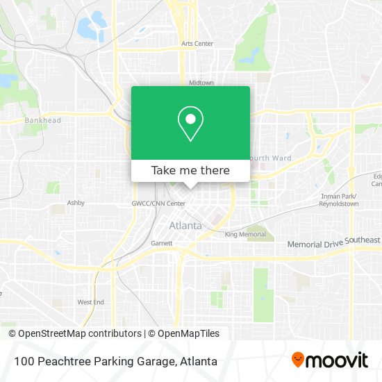 Mapa de 100 Peachtree Parking Garage