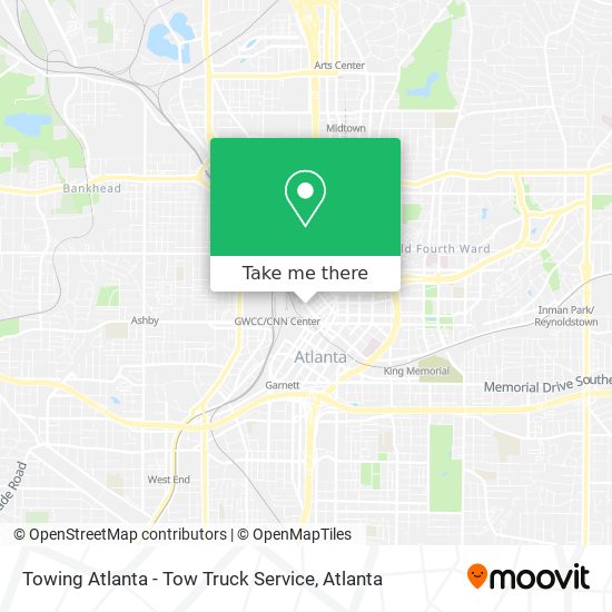 Towing Atlanta - Tow Truck Service map