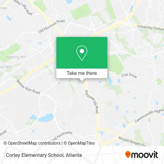 Corley Elementary School map