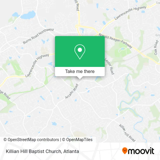 Killian Hill Baptist Church map