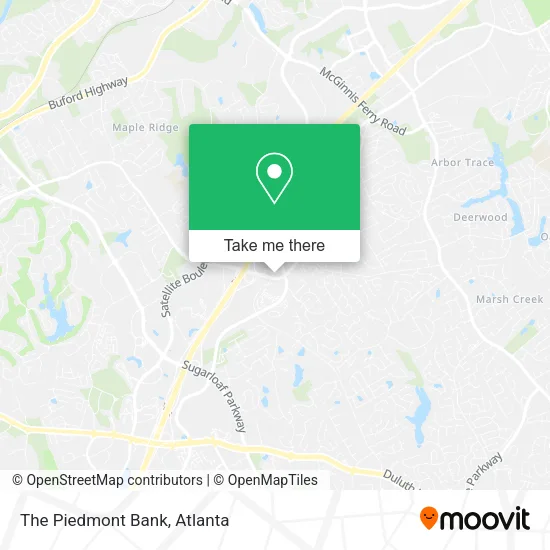 The Piedmont Bank map
