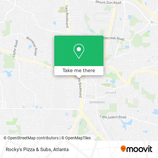 Rocky's Pizza & Subs map