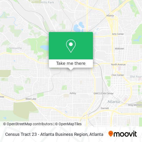 Mapa de Census Tract 23 - Atlanta Business Region