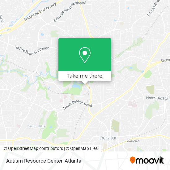 Autism Resource Center map