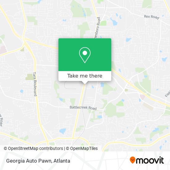 Mapa de Georgia Auto Pawn