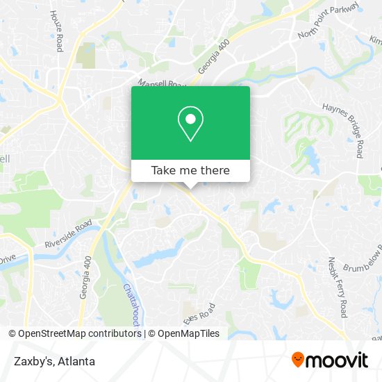 Zaxby's map