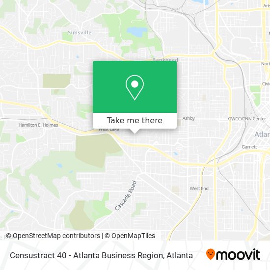 Mapa de Censustract 40 - Atlanta Business Region
