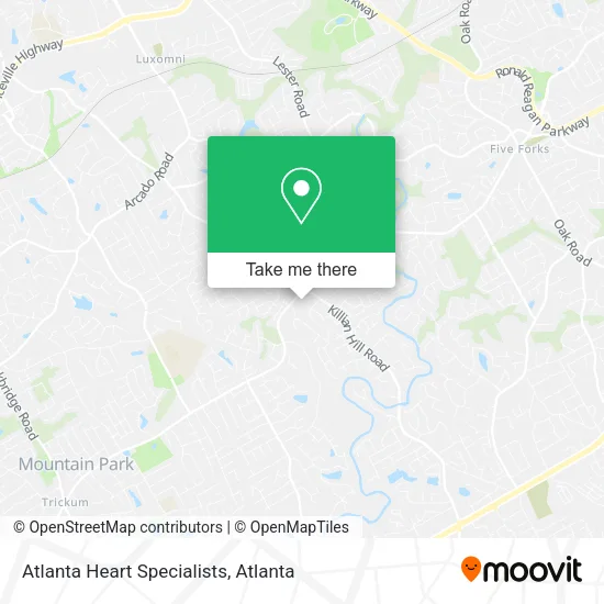 Atlanta Heart Specialists map