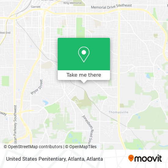 United States Penitentiary, Atlanta map