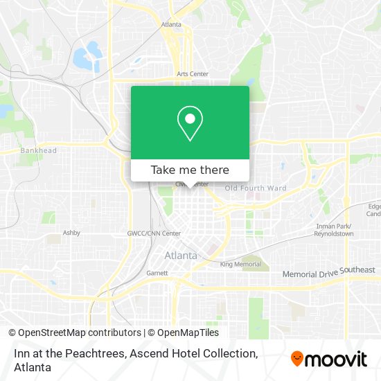 Inn at the Peachtrees, Ascend Hotel Collection map