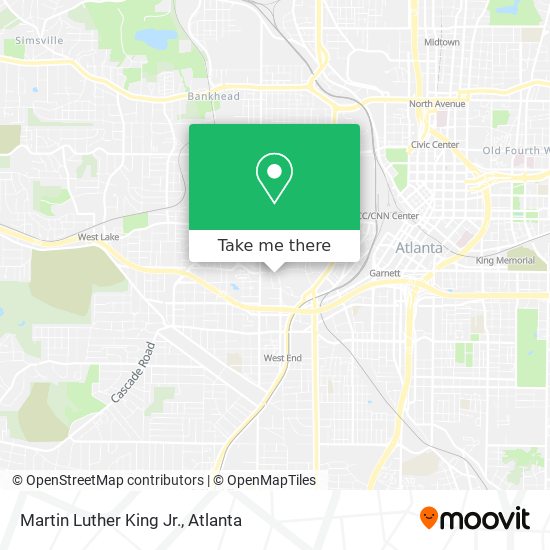 Martin Luther King Jr. map