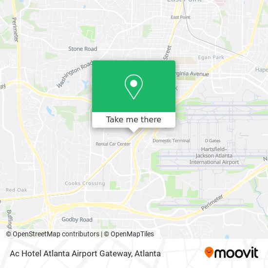 Ac Hotel Atlanta Airport Gateway map