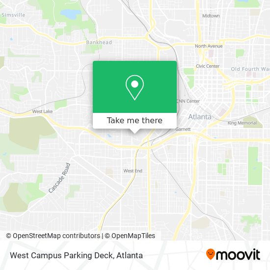 Mapa de West Campus Parking Deck