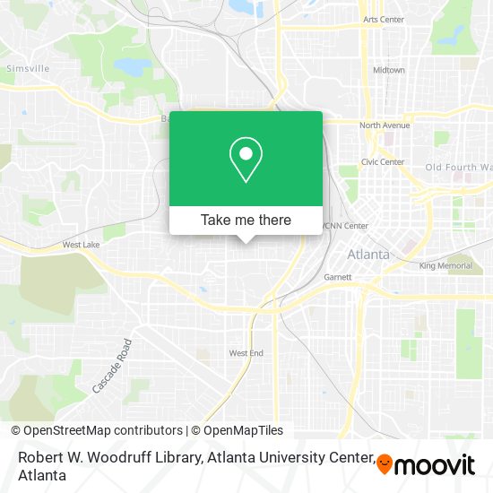 Mapa de Robert W. Woodruff Library, Atlanta University Center