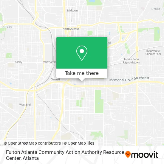 Fulton Atlanta Community Action Authority Resource Center map