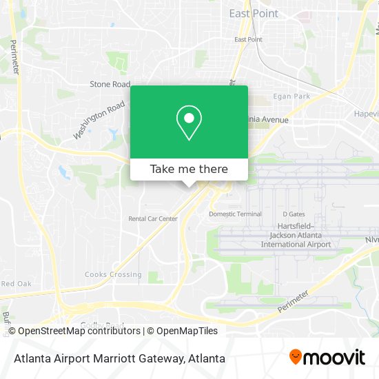 Mapa de Atlanta Airport Marriott Gateway