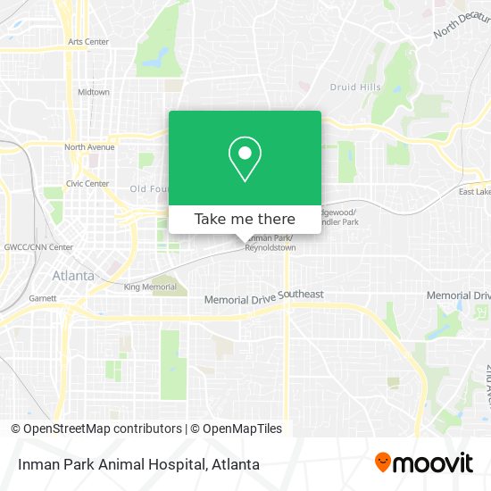 Inman Park Animal Hospital map